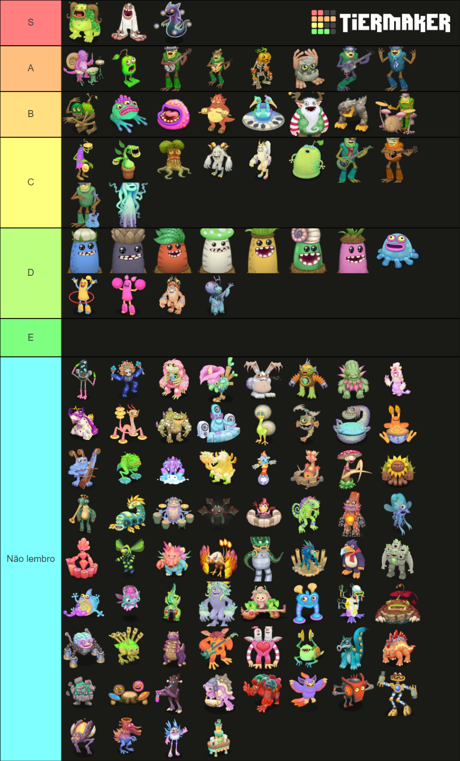 My Singing Monsters Tier List Community Rankings TierMaker