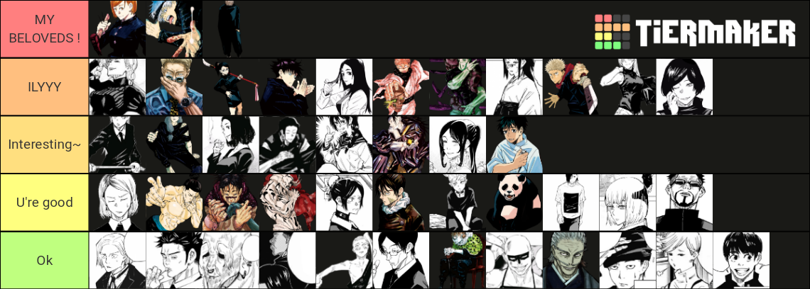 Jujutsu Kaisen Characters Tier List (Community Rankings) - TierMaker