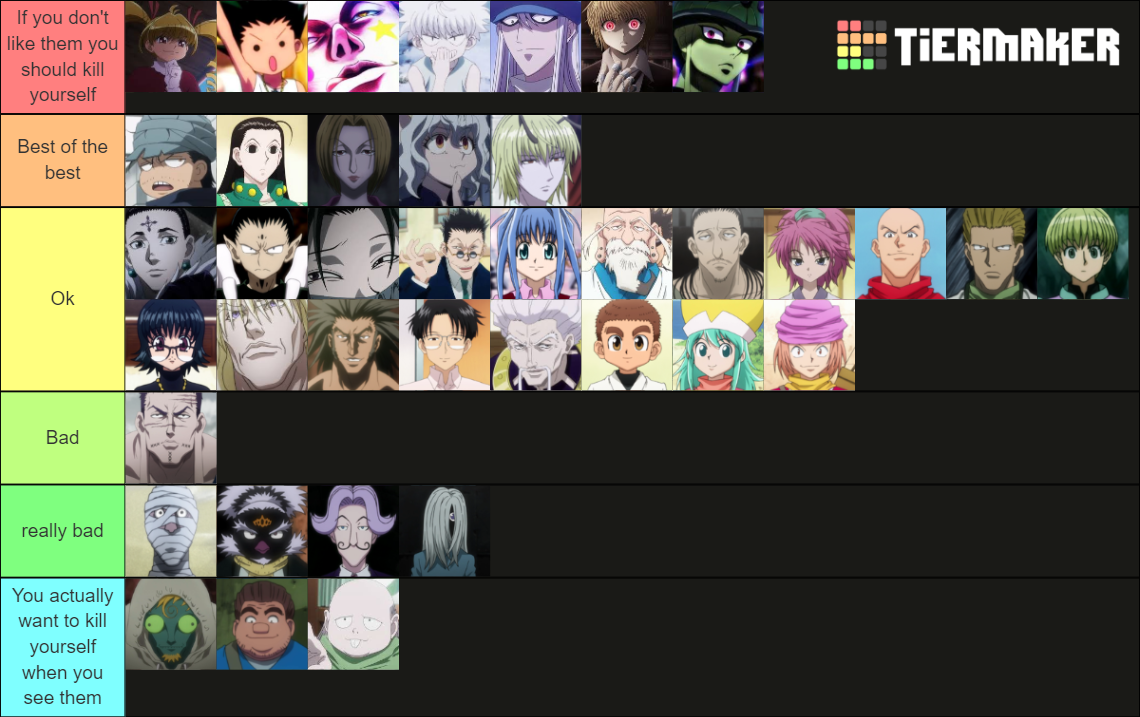 Hunterxhunter Characters Tier List (Community Rankings) - TierMaker