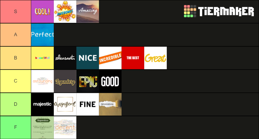 A Compliment Tier List Rankings) TierMaker