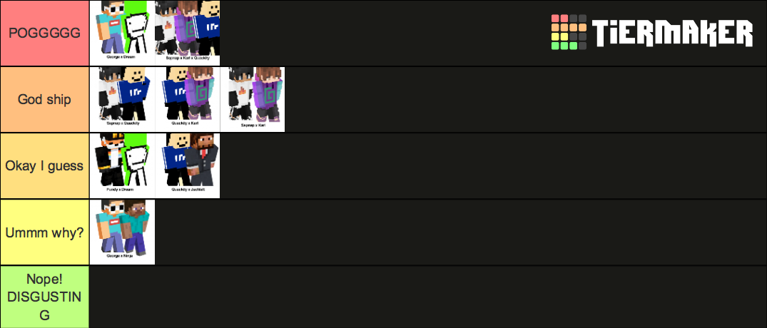 Dream SMP ships Tier List (Community Rankings) - TierMaker