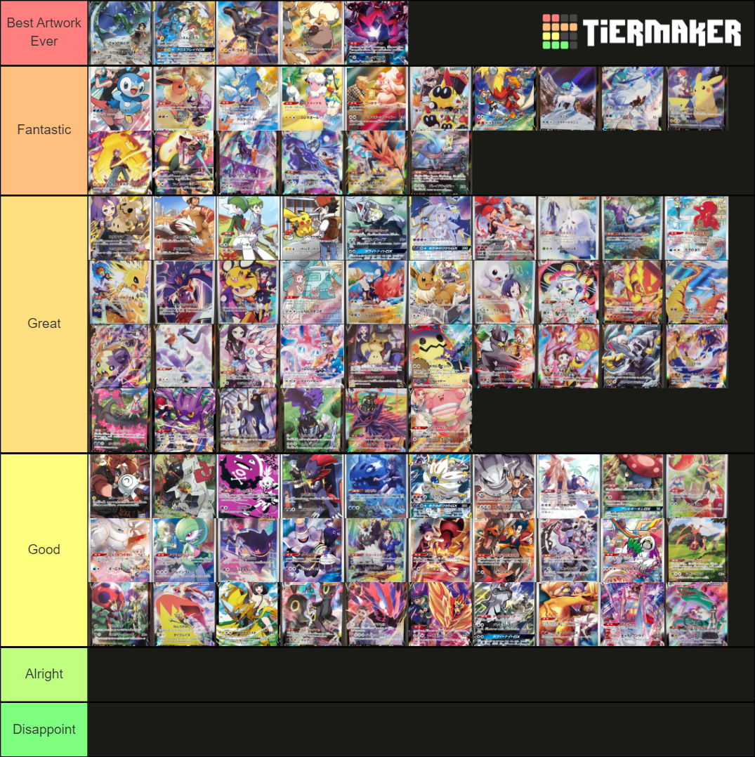 Pokemon TCG All Character Rares Tier List Rankings) TierMaker