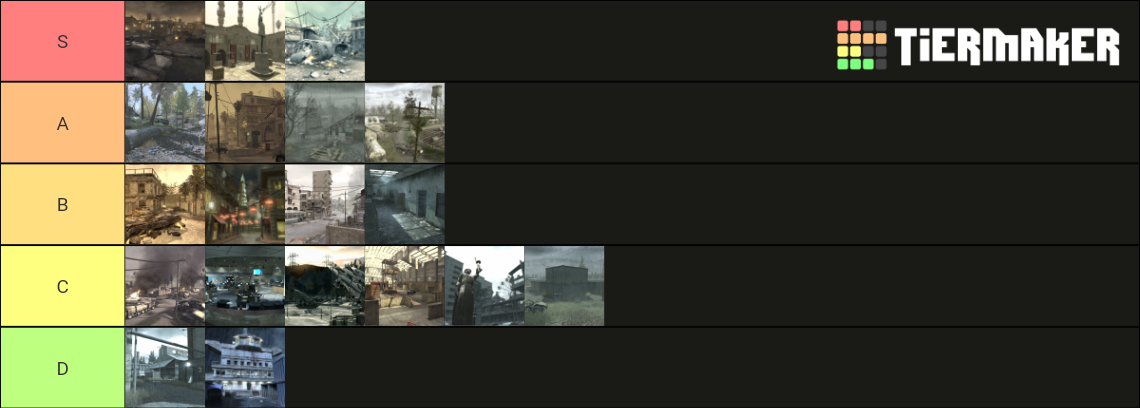 CALL OF DUTY 4: MODERN WARFARE MULTIPLAYER MAPS Tier List (Community ...