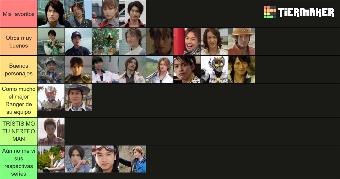Super Sentai all sixth rangers characters Tier List (Community Rankings ...