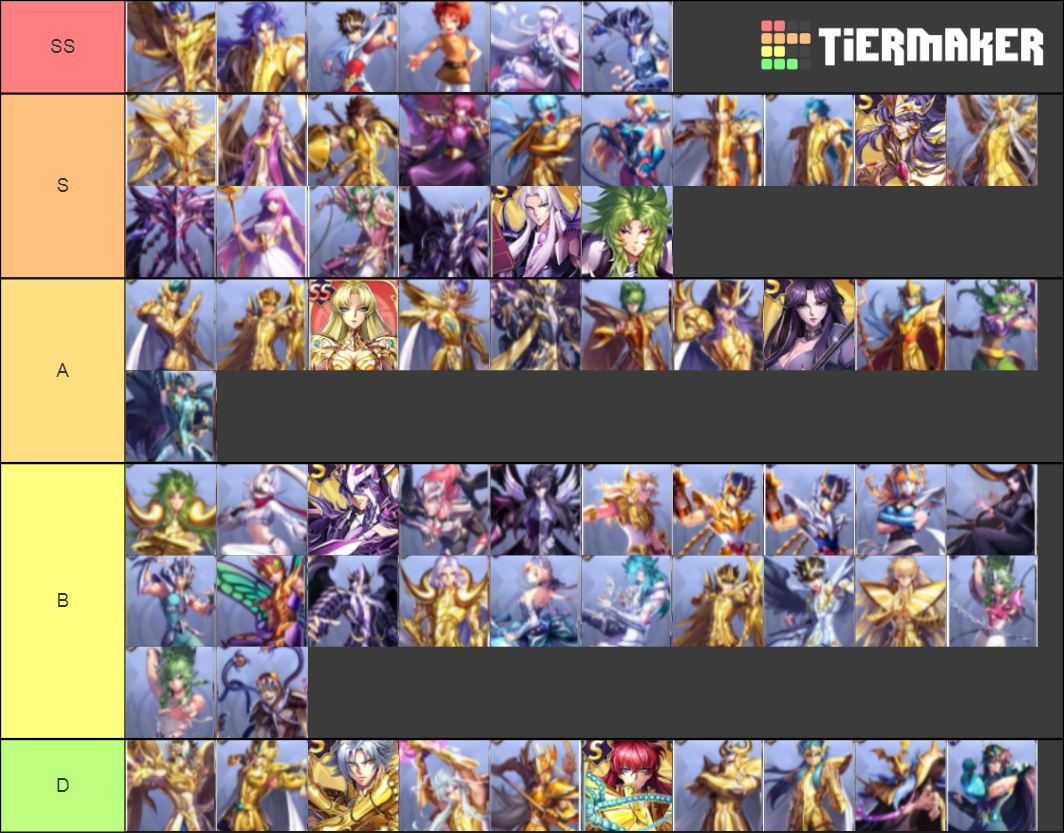 saint seiya awakening Tier List Rankings) TierMaker