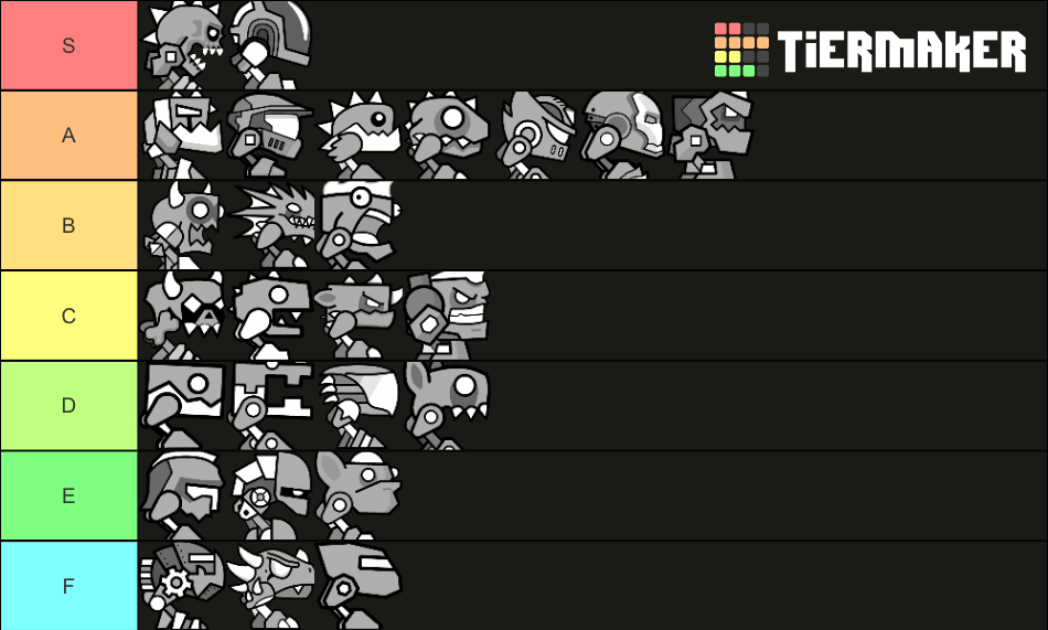 Geometry Dash Robots Tier List Rankings) TierMaker