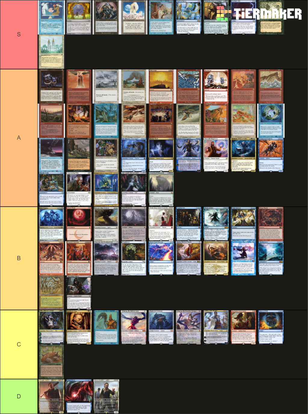 MTG Commander Most Salty Cards Tier List Rankings) TierMaker