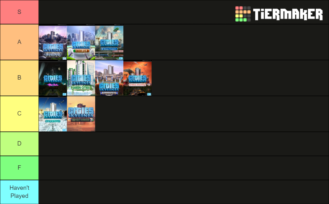 Cities Skylines Dlcs Tier List Community Rankings Tiermaker 4500