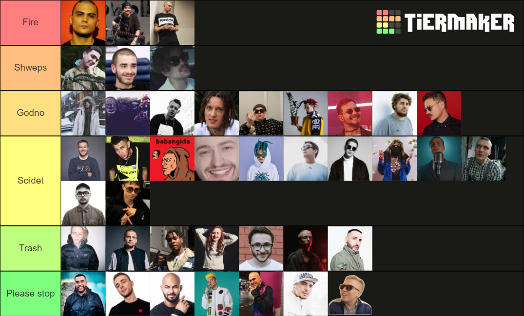 Russian Rappers Tier List (Community Rankings) - TierMaker