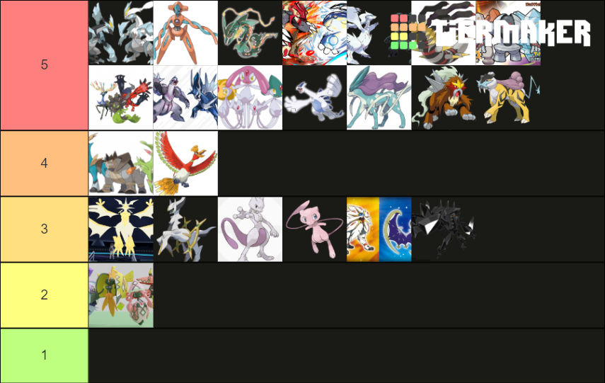 Pokemon Legendary Ost Tier List (Community Rankings) - TierMaker