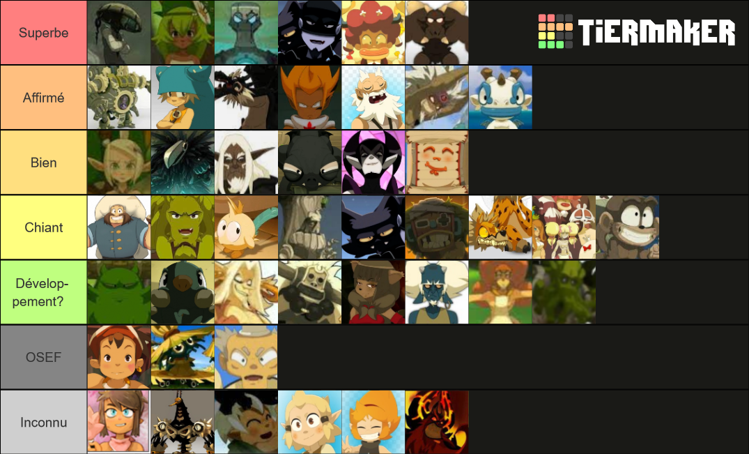 Wakfu characters Tier List Rankings) TierMaker