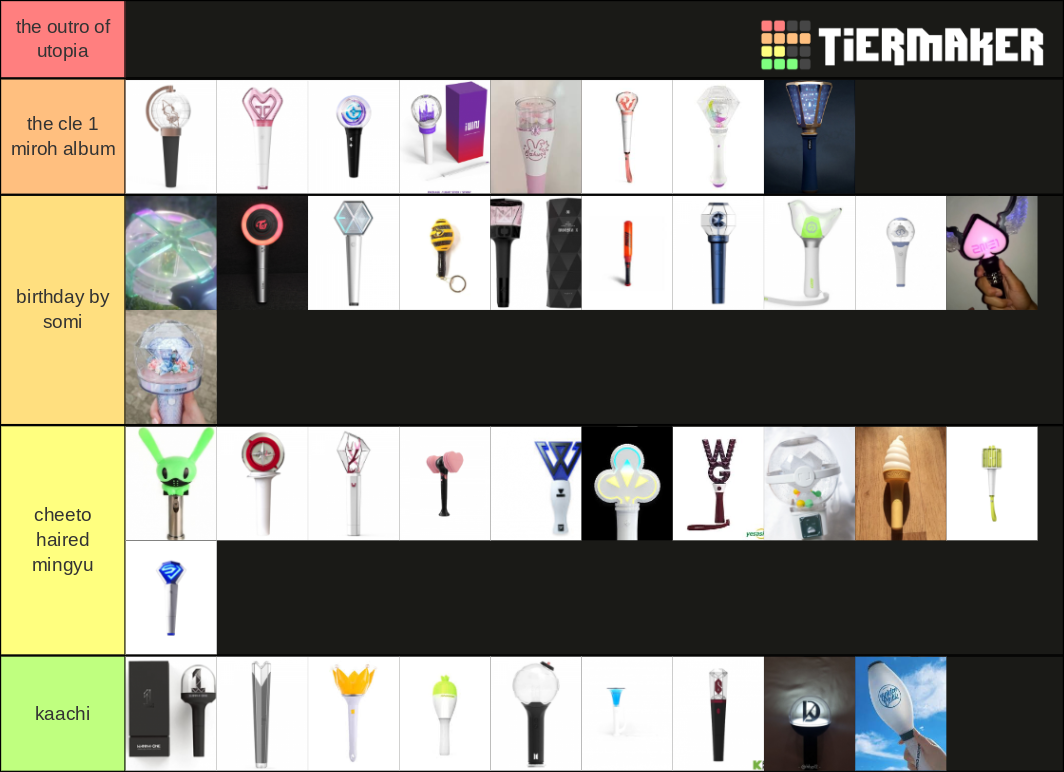 kpop lightstick ranking.. Tier List Rankings) TierMaker
