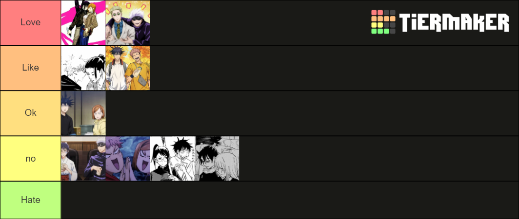 Jujutsu kaisen ships Tier List (Community Rankings) - TierMaker