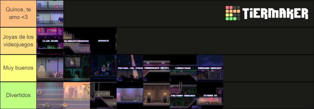 Katana Zero Levels Tier List (Community Rankings) - TierMaker