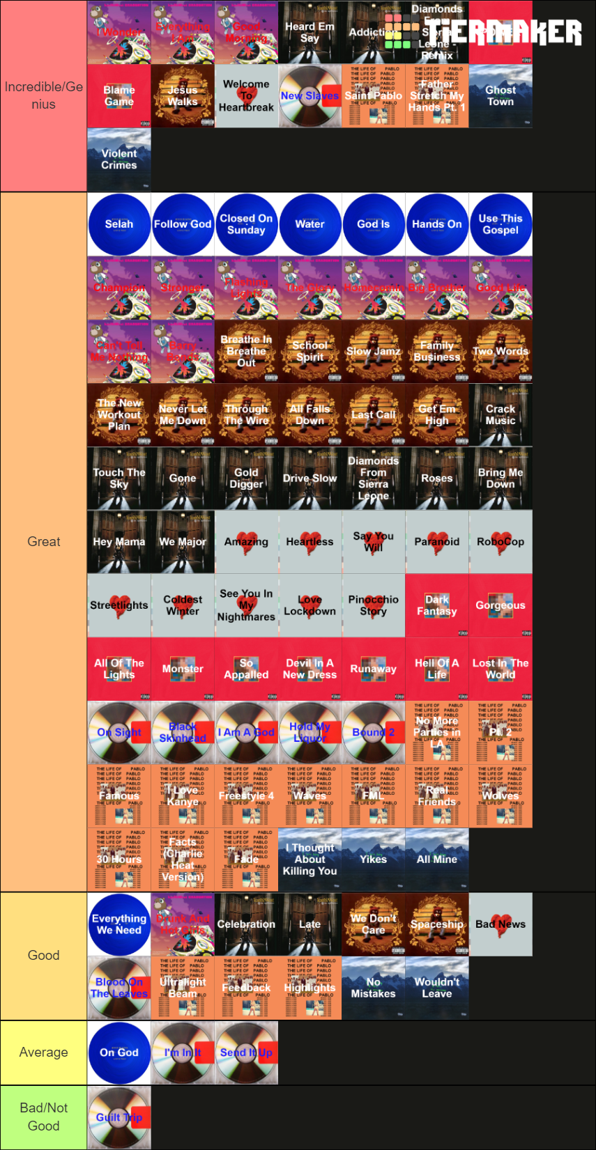 kanye-west-song-tier-list-community-rankings-tiermaker