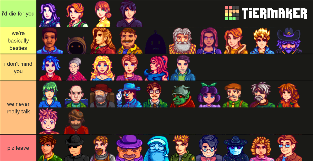 Stardew Valley NPC Tier List (Community Rankings) - TierMaker