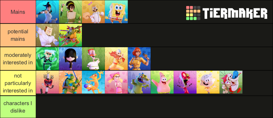 Nickelodeon All Star Brawl Characters (Updated) Tier List (Community ...