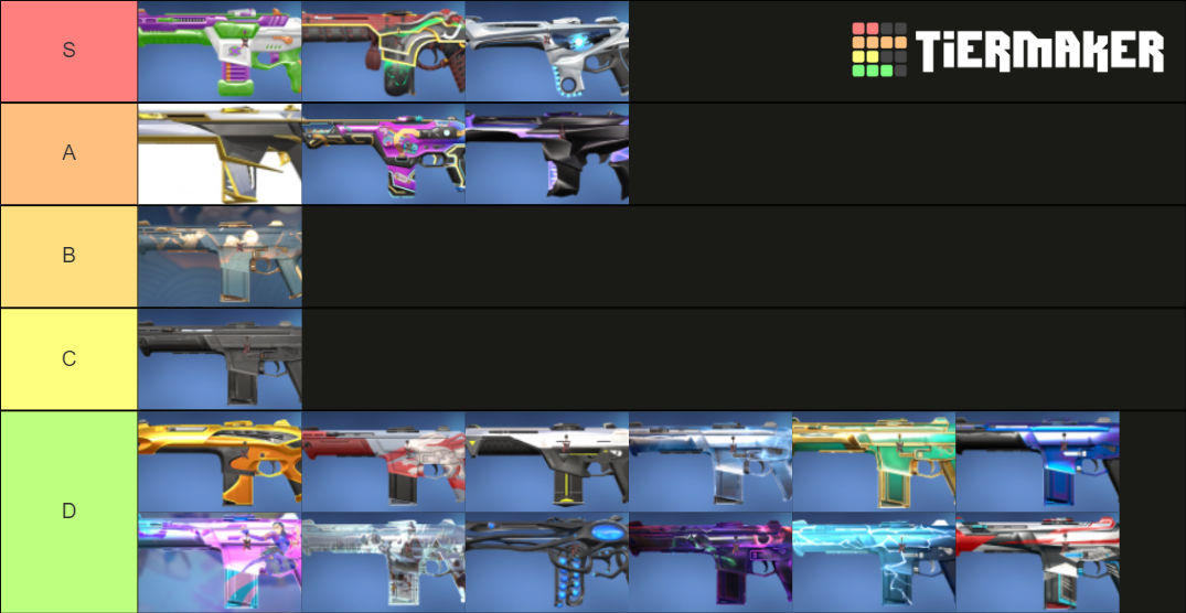 Valorant Phantom skins Tier List (Community Rankings) - TierMaker