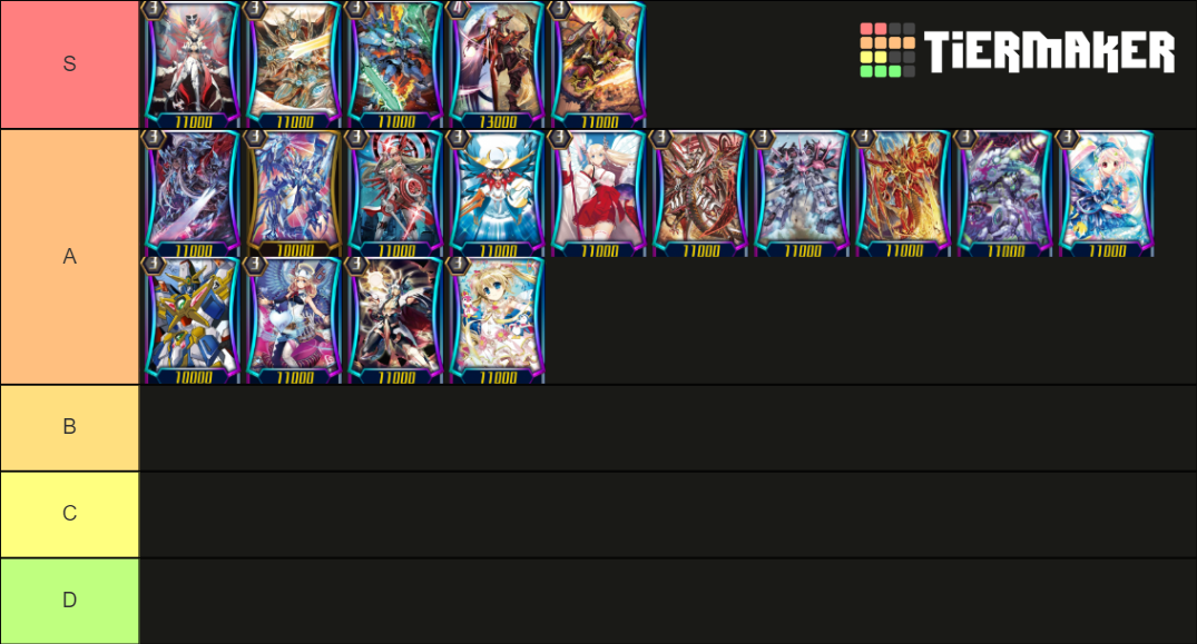 Cardfight!! Vanguard ZERO Set 16 Tier List Rankings) TierMaker