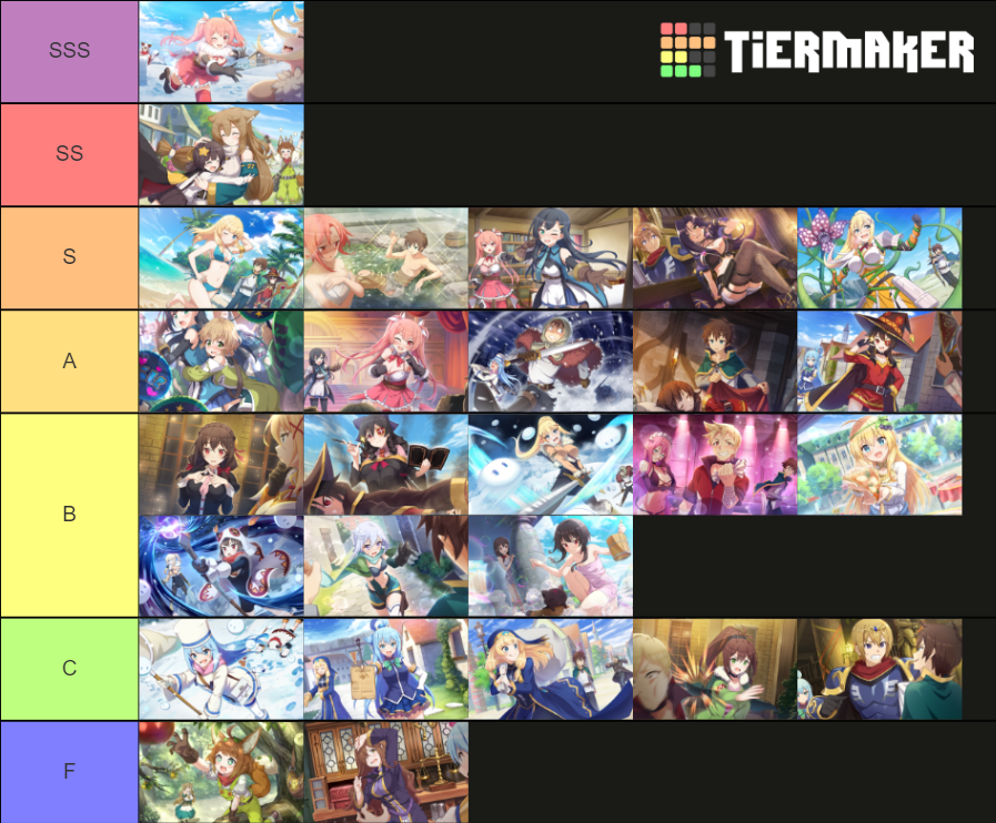 Konosuba Fantastic Days 3 Estrellas Tier List (Community Rankings ...