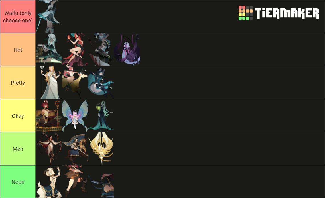 AFK Arena Ladies Tier List Rankings) TierMaker