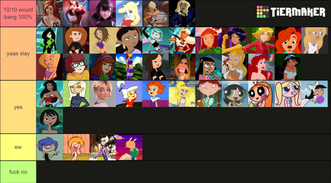 Cartoon Hotties Tier List Community Rankings TierMaker cartoon-hotties-tier-list-community-rankings-tiermaker