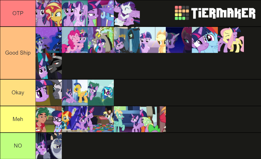 Twilight Sparkle Ships Tier List (Community Rankings) - TierMaker