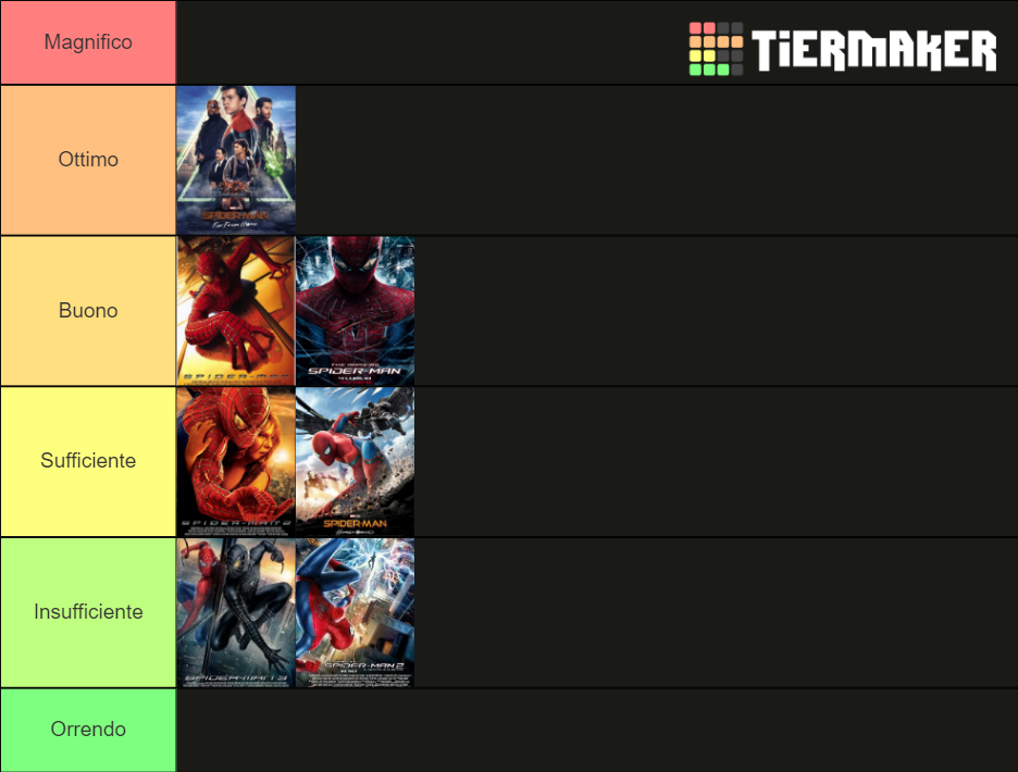 spider man live action movies in theaters