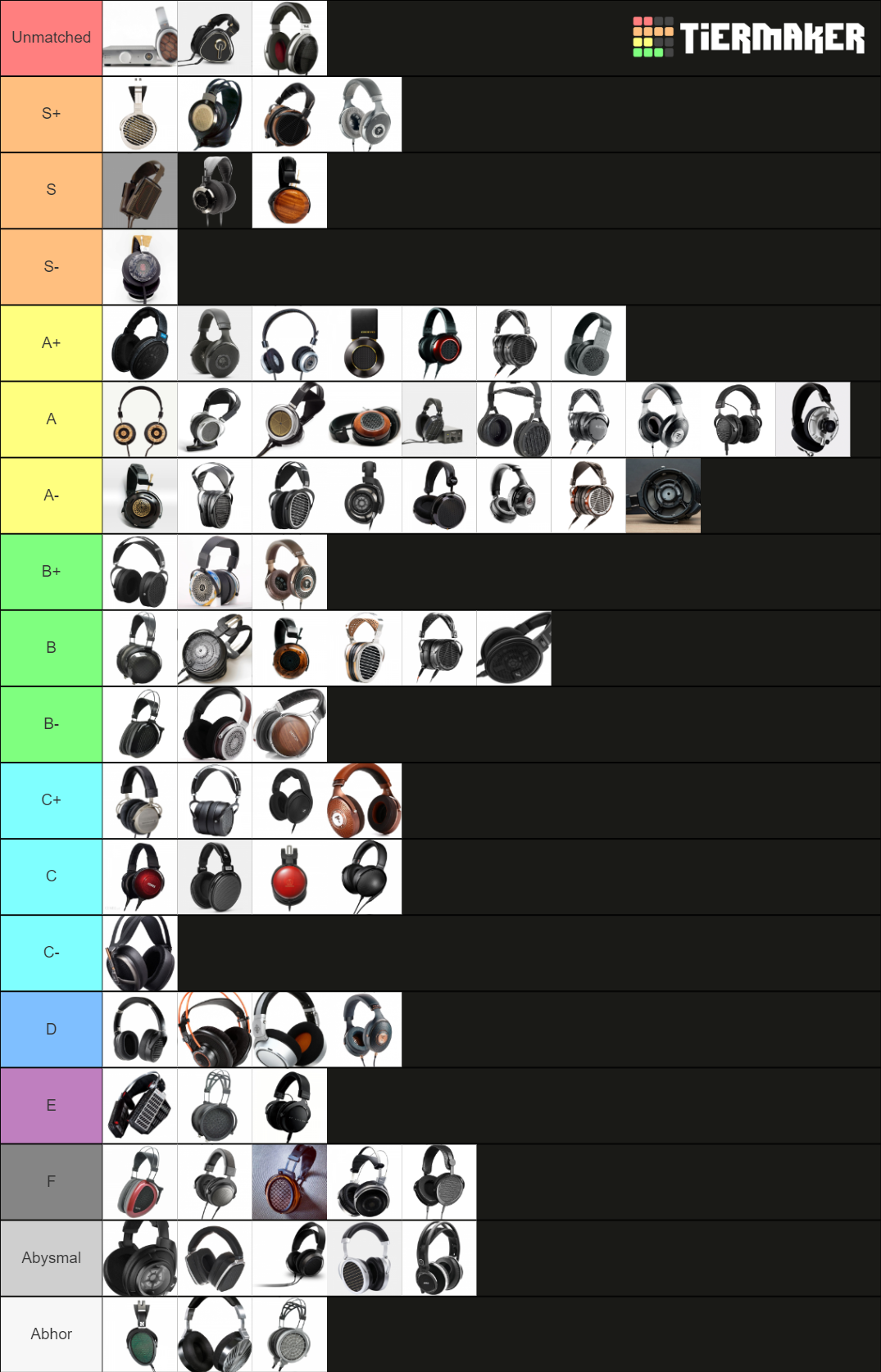 headphones Tier List Rankings) TierMaker