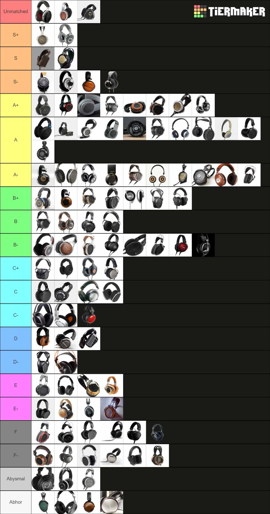 headphones Tier List Rankings) TierMaker
