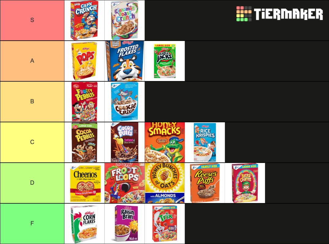 American Cereals Tier List Rankings) TierMaker