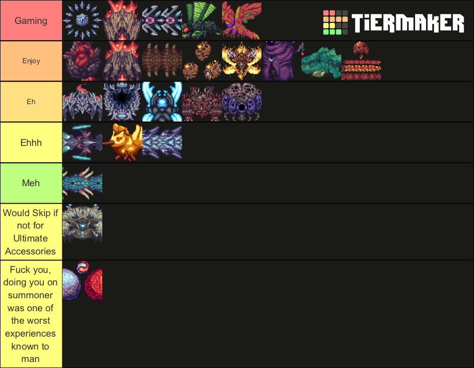 Terraria Calamity Bosses Tier List (Community Rankings) - TierMaker