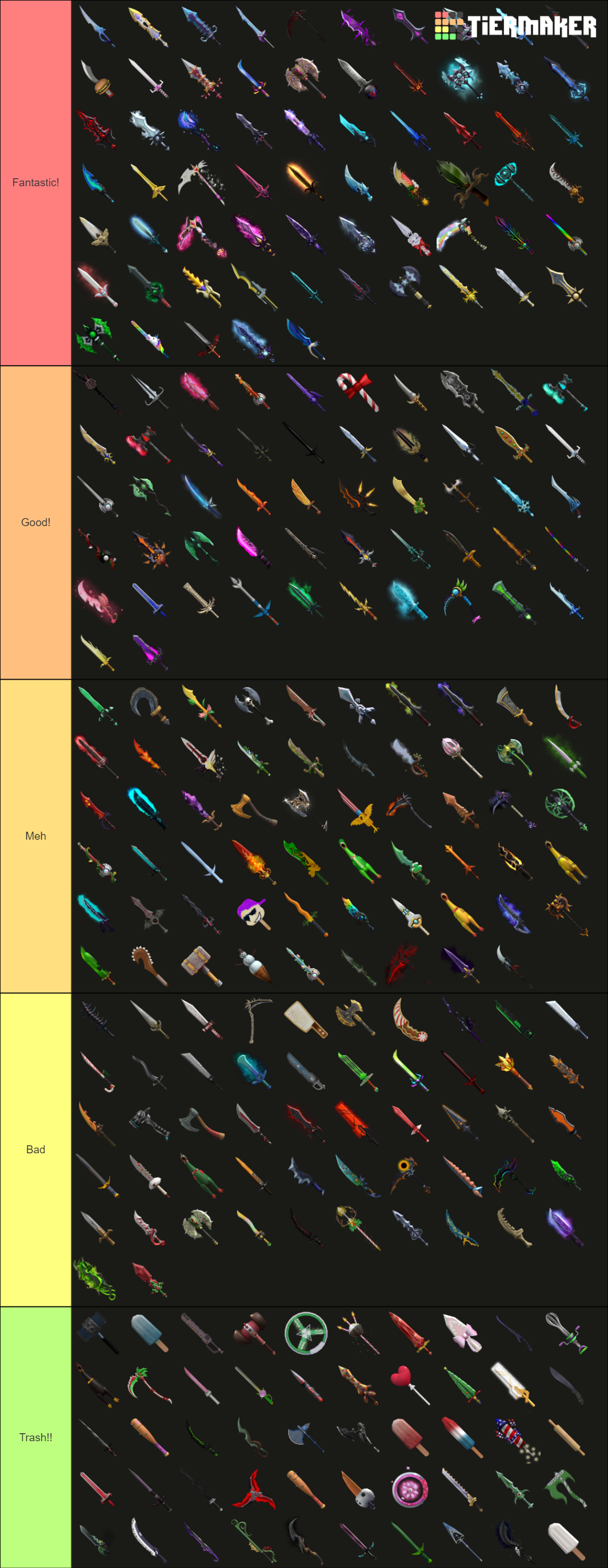 Assassin roblox tier list community rankings tiermaker