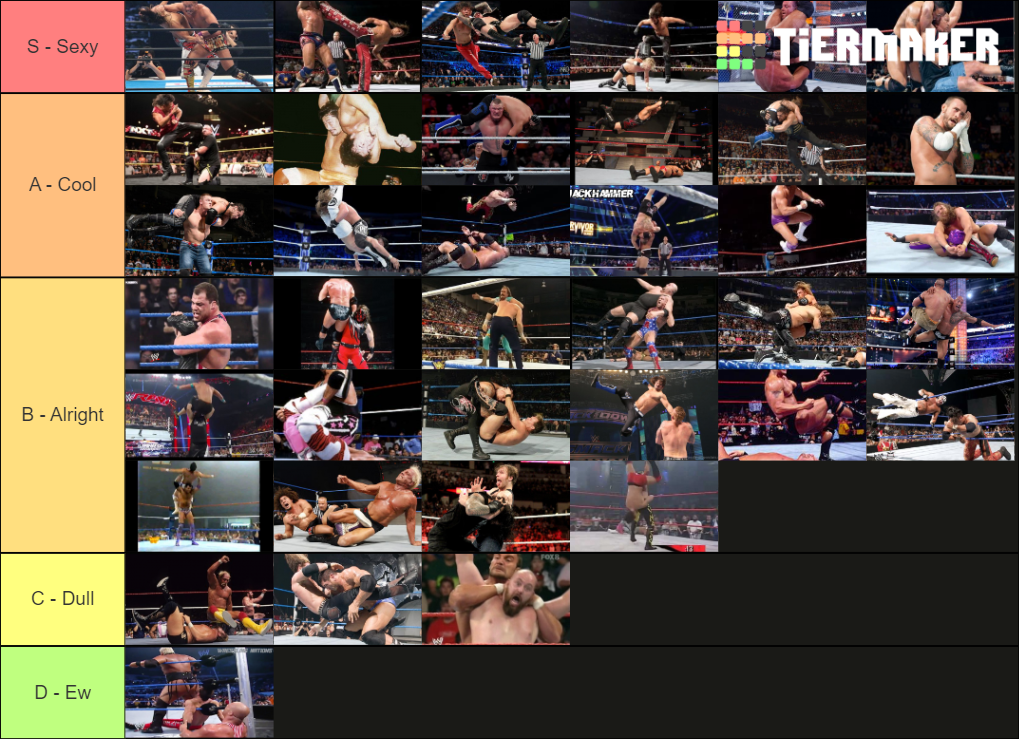 Wrestling Finishers Tier List Rankings) TierMaker