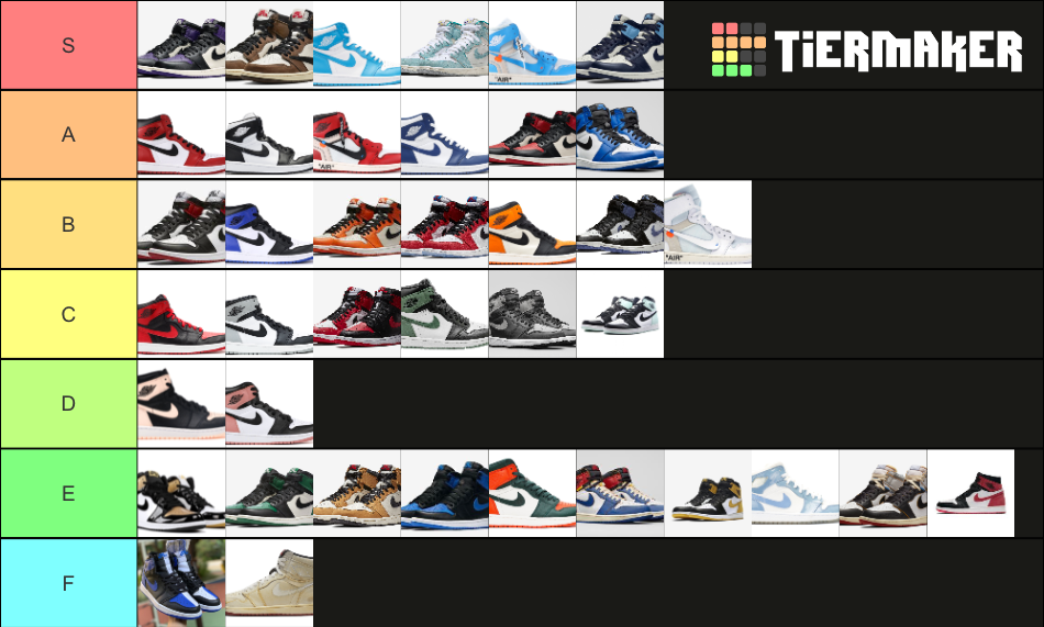 Jordan 1 Retro Tier List (Community Rankings) - TierMaker