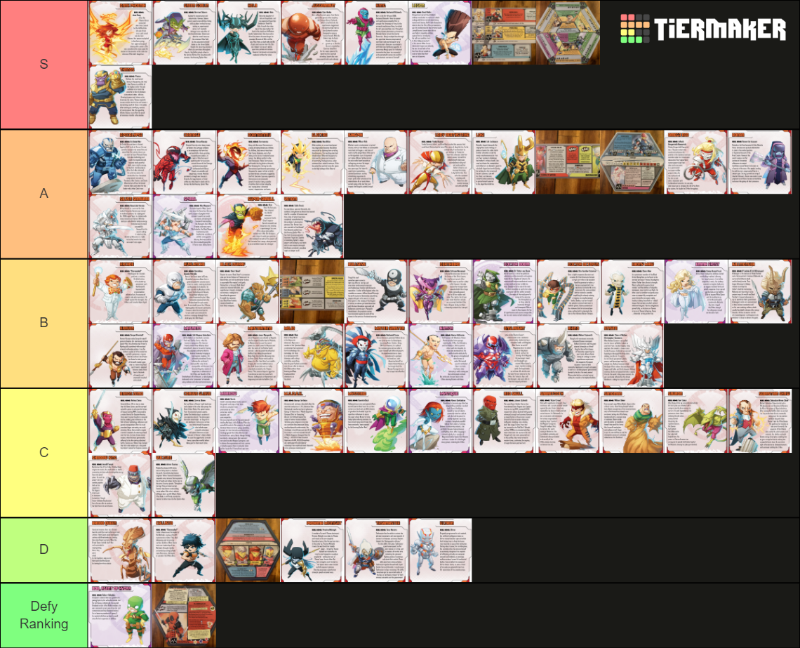Marvel United Villains Tier List Rankings) TierMaker