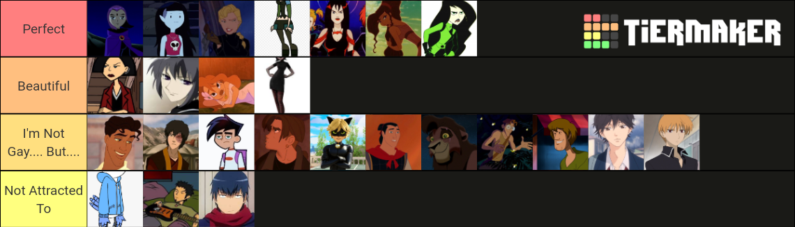 Hot Cartoon Characters Tier List (Community Rankings) - TierMaker