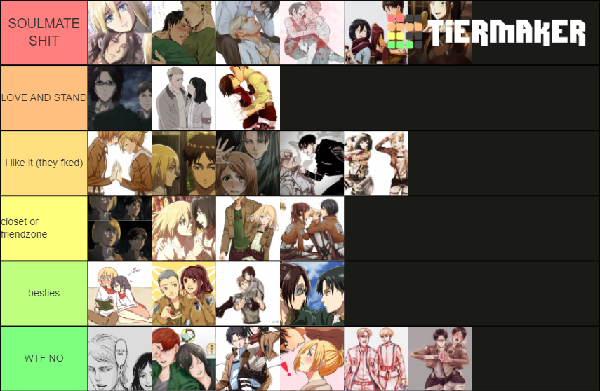aot ships Tier List Rankings) TierMaker