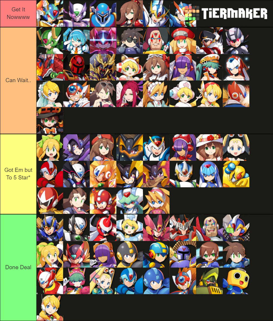 Rockman X DiVE allaround Tier List Rankings) TierMaker