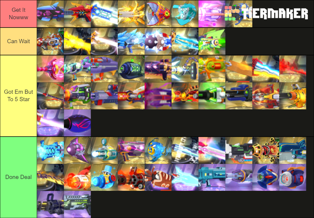 Rockman X DiVE allaround weapon (updated) Tier List