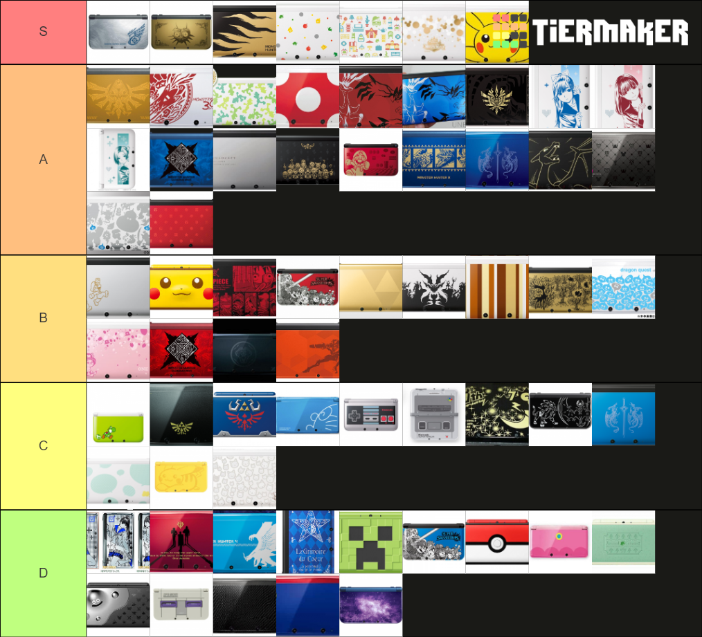 3DS Limited Editions Tier List Rankings) TierMaker