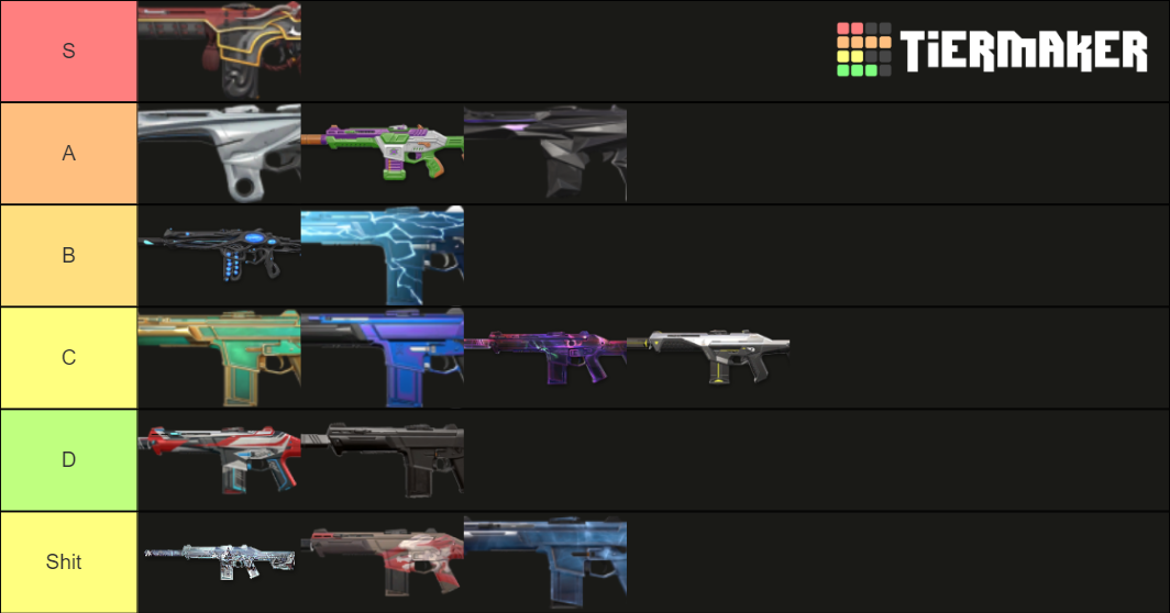 Valorant Phantom Skins Tier List (Community Rankings) - TierMaker