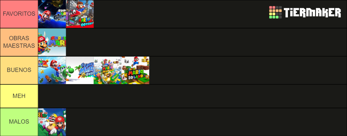 Super Mario 3D Games TOP Tier List (Community Rankings) - TierMaker