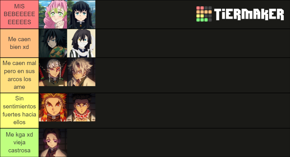 demon slayer pillars Tier List Rankings) TierMaker