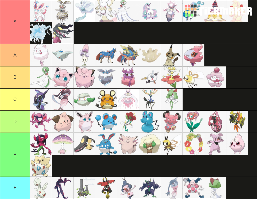 fairy type pokemon Tier List (Community Rankings) - TierMaker