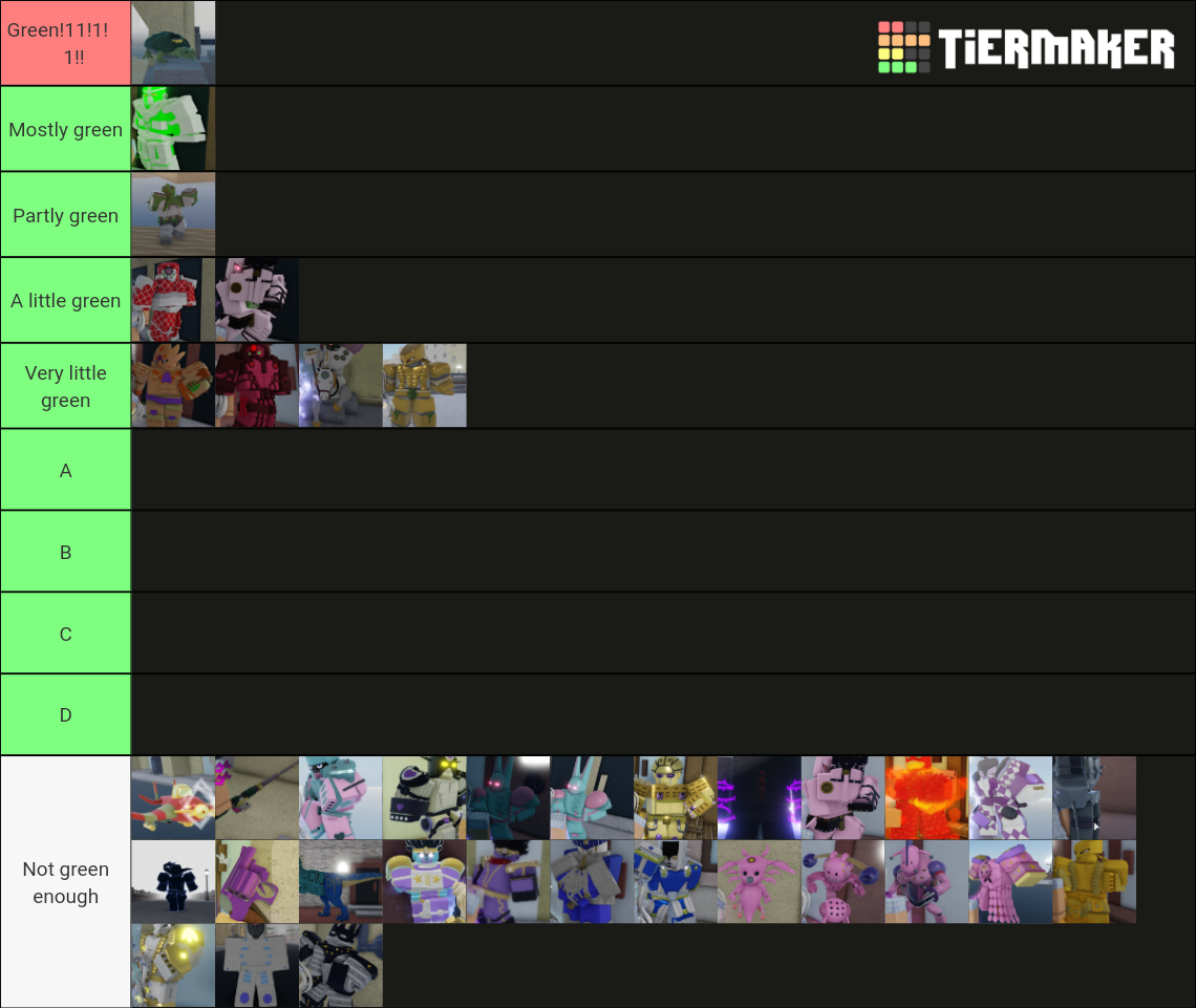 YBA Stands (Heaven 2021 Update) Tier List Rankings) TierMaker