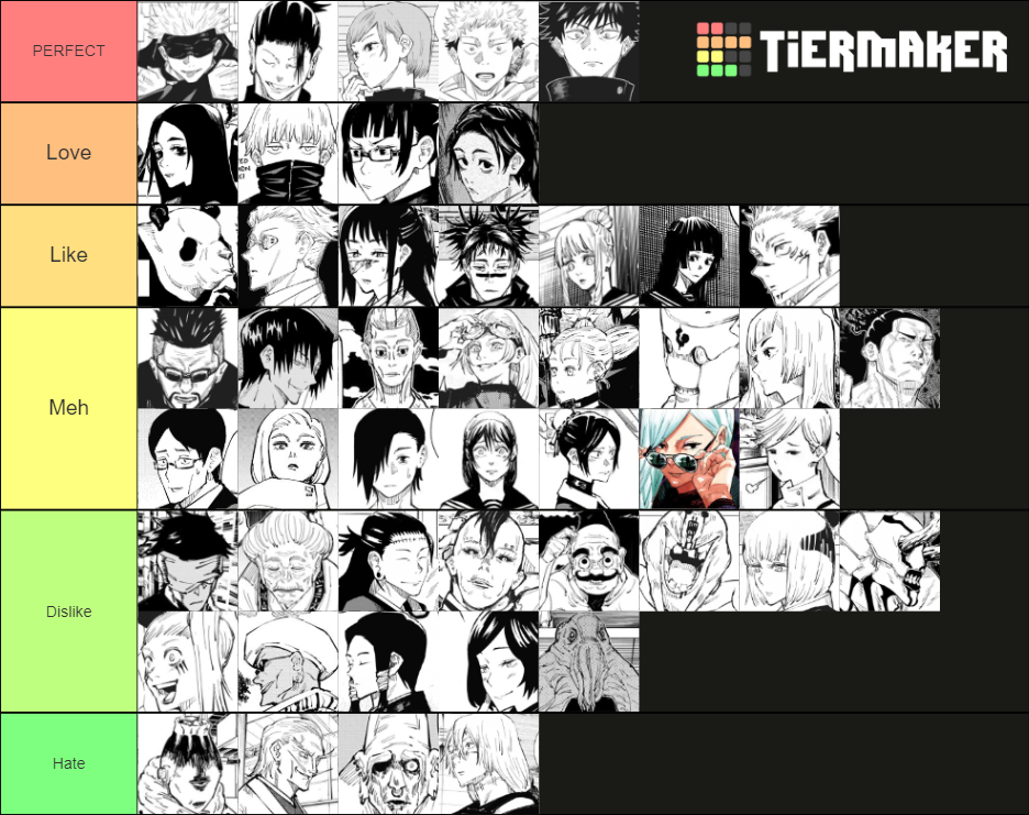 Jujutsu Kaisen Character Tier List (Community Rankings) - TierMaker