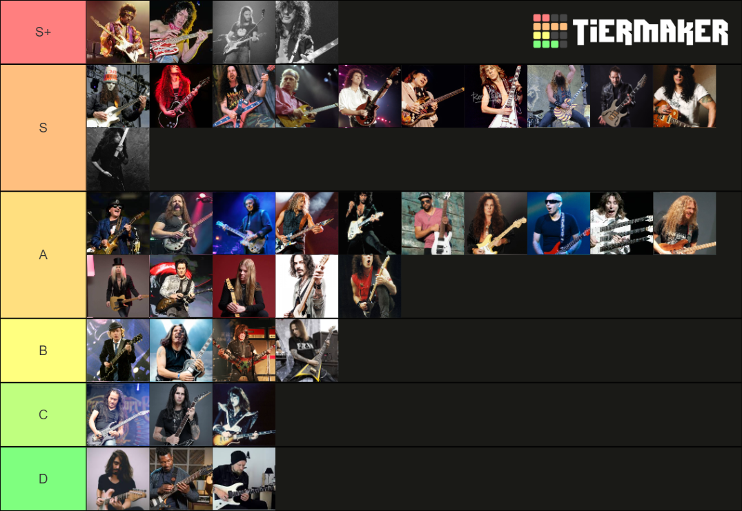 Best Lead Guitarists Ever Tier List Rankings) TierMaker