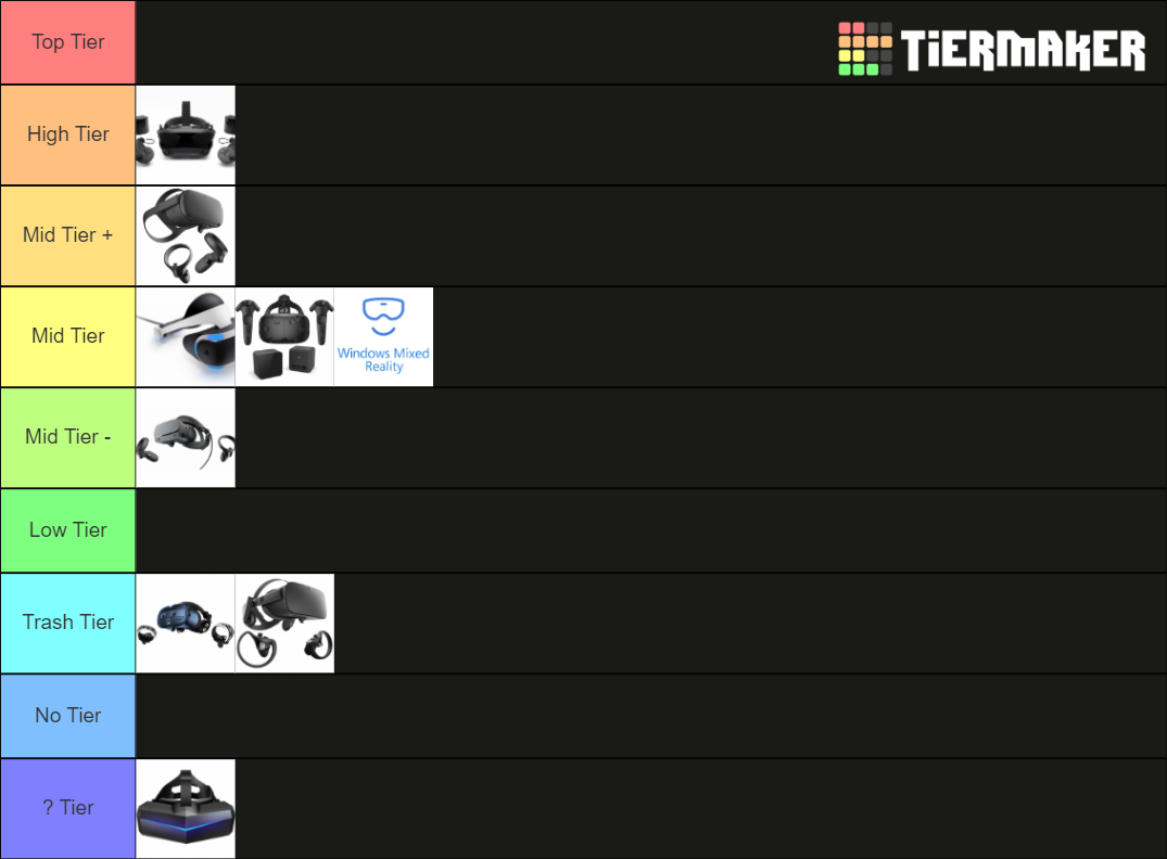 Virtual Reality Headsets (VR) Tier List Rankings) TierMaker