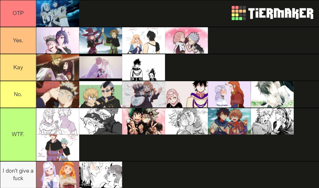 Black Clover Anime Ships Tier List Rankings) TierMaker